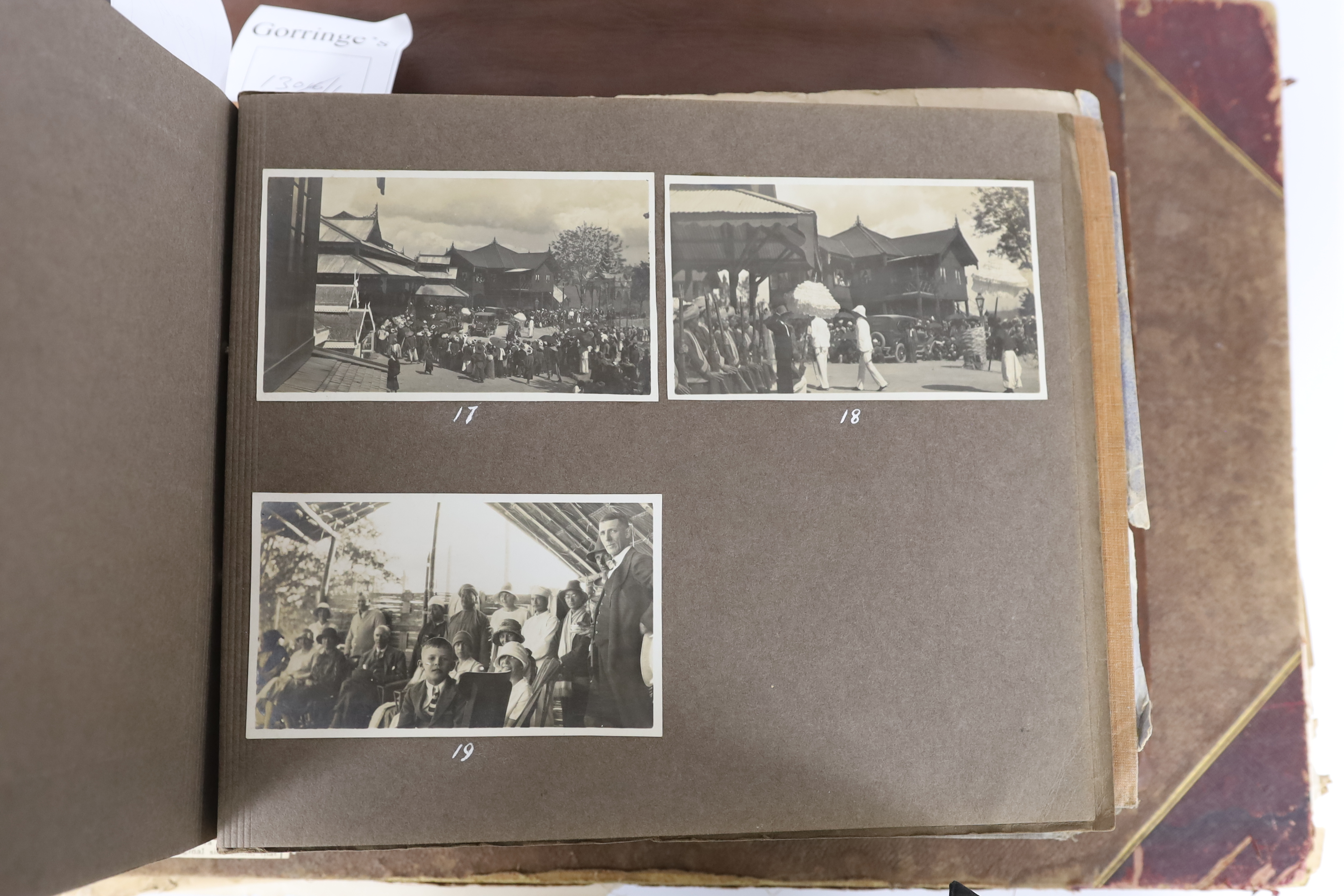 McCallum, J.L (M.A. I. C.S) - Five early 20th century albums of black and white photographs, mostly covering the career of J. L. McCallum, whilst Commissioner of the Northern and Southern Shan States at Nanshan [Burma],